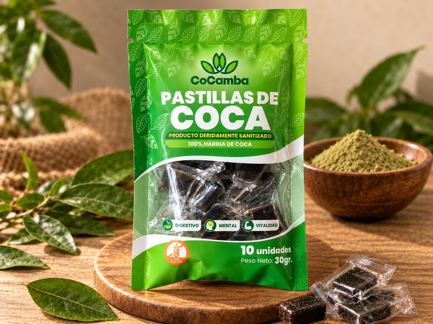 Pastillas de coca — Presentación de 10 unidades